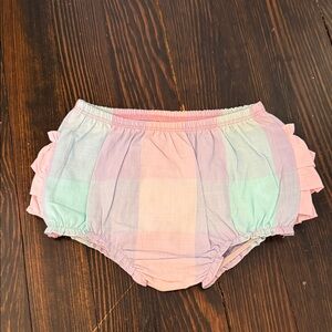 Ruffle Butts Pastel Plaid Baby Bloomers